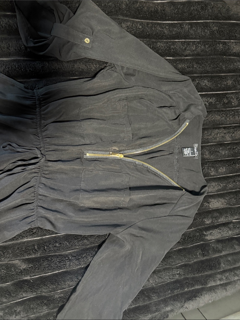 Women’s Black Zip-Front Dress